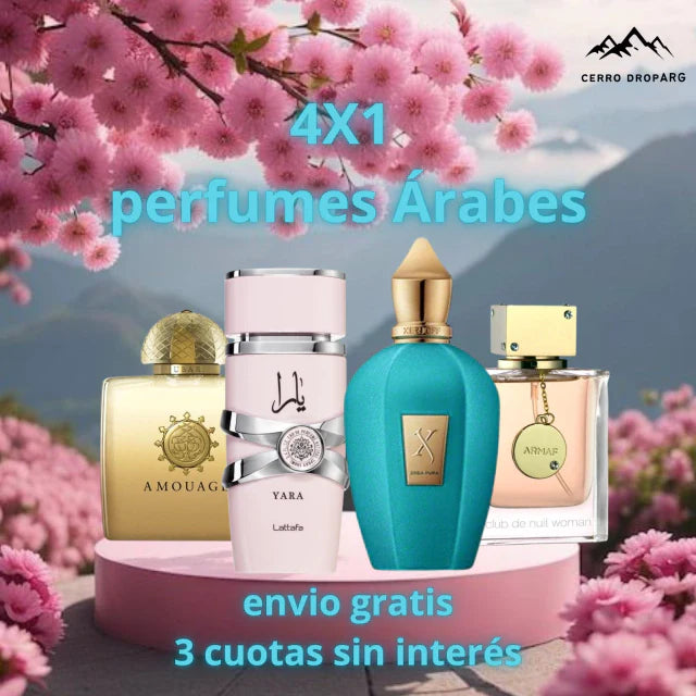 ¡PROMO 4X1! YARA LATTAFA ROSA + CLUB DE NUIT WOMAN + ERBA PURA + AMOUAGE UBAR 80 ML